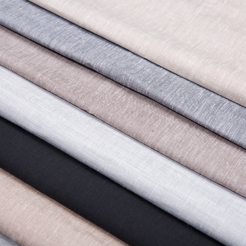 FX55884 Fashion TR Poly Rayon Spandex met linnen bovenaan geverfde paste stof